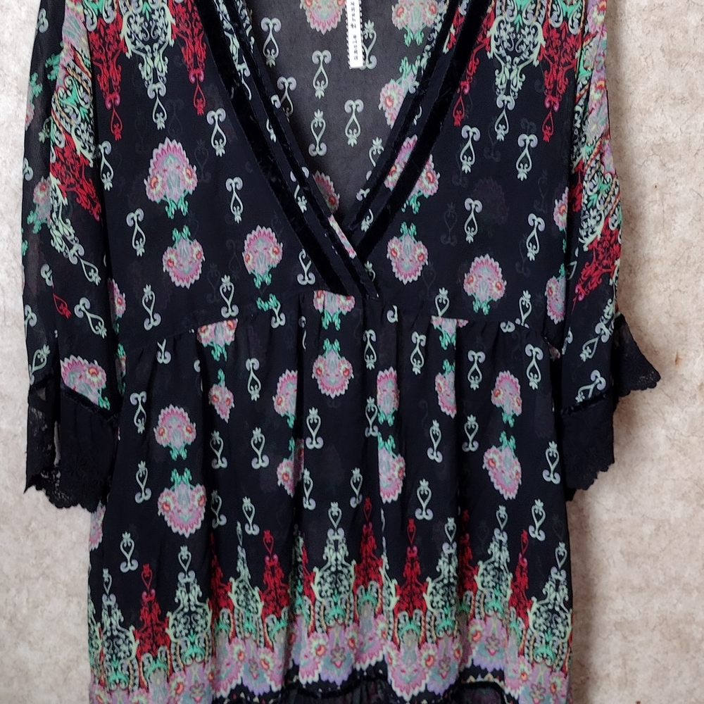 Uncle Frank Boho Dress Tunic Top, S